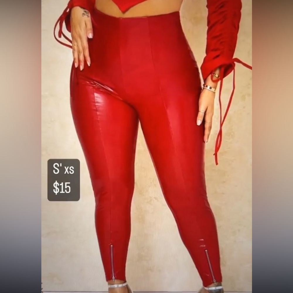 Red Leather pants